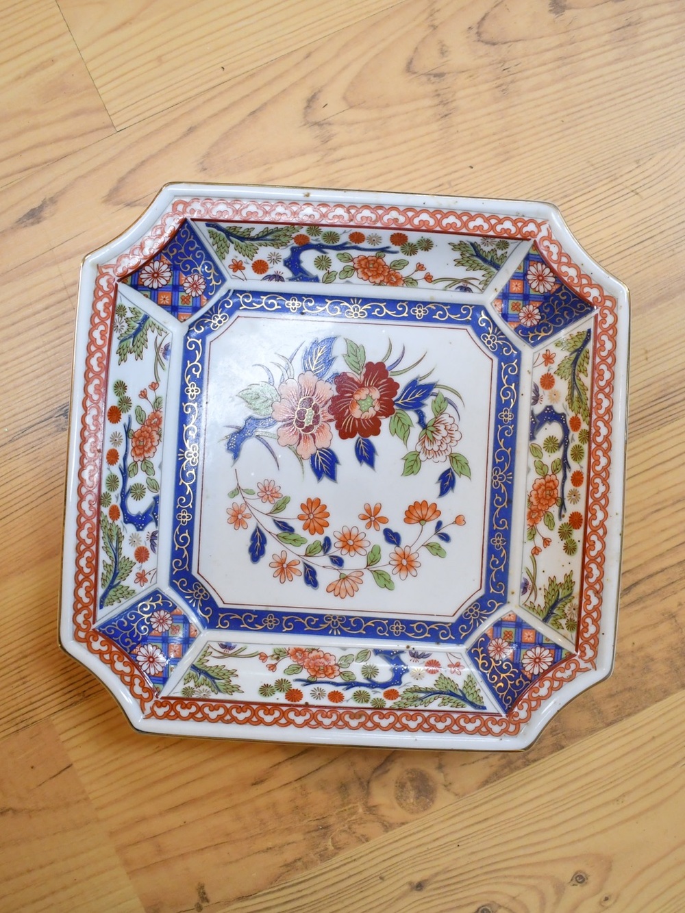 VINTAGE Original Imari Japanese Porcelain Octagon Platter Plate